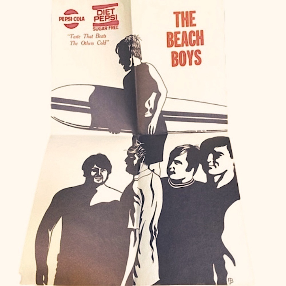 1969 The Beach Boys Concert Poster Authentic Manhattan College NY Silhouette Art - Picture 3 of 6